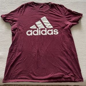 Mens Adidas Shirt Maroon XL
